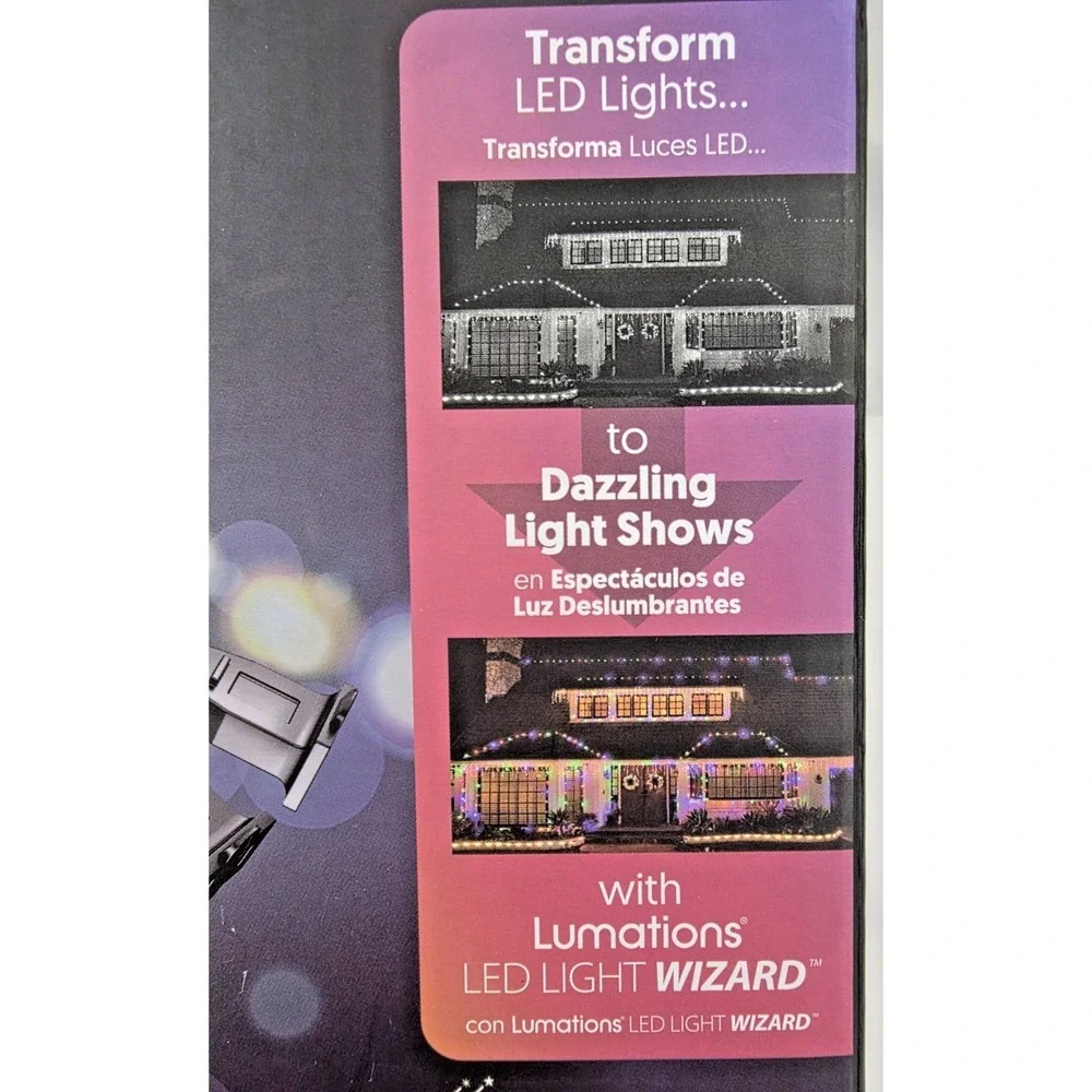 Lumations LED Light Wizard 4-Port Controller Plug Play 10 Motion Effects Remote